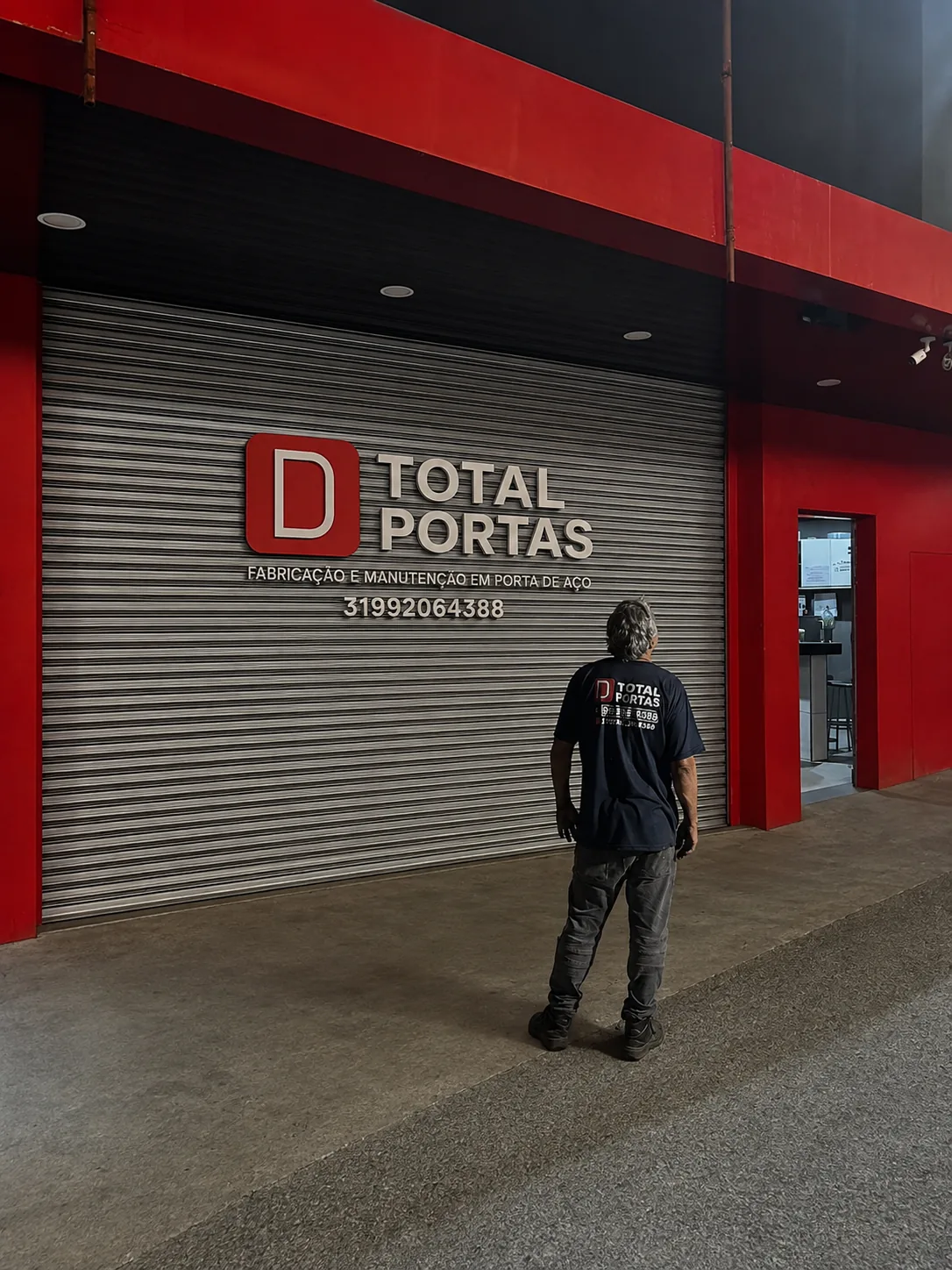 Fachada Total Portas de Aço com porta de enrolar instalada
