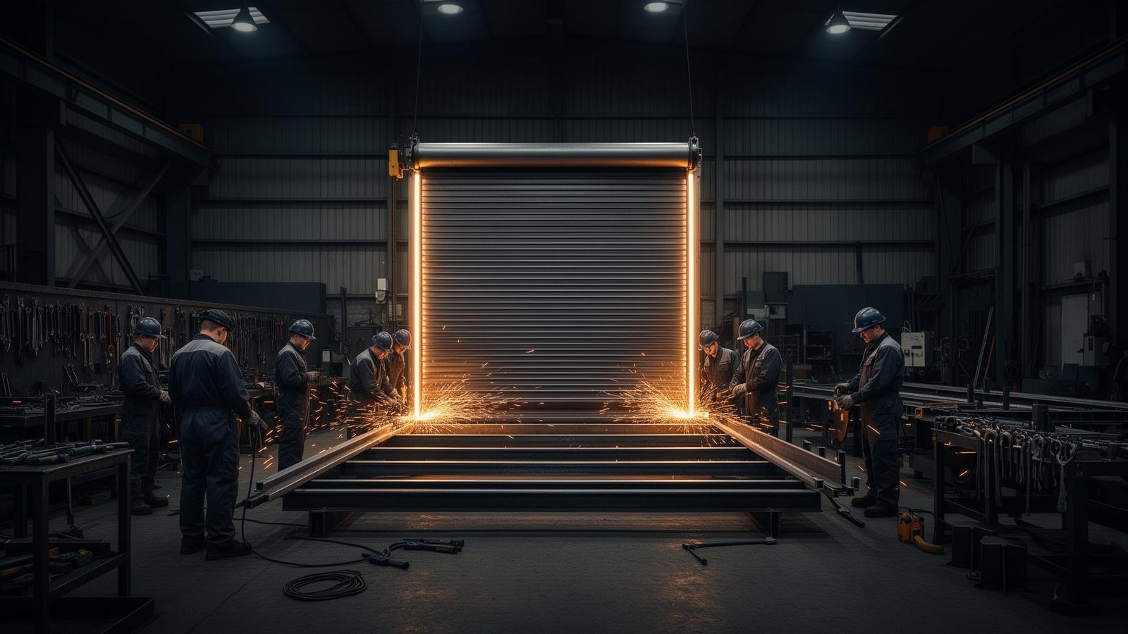 Equipe especializada em fabricação e instalação de portas de aço